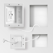 In-Wall Cable Management Kit TV Cord Hider for Wall Dual USB A&C picture