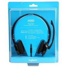 Logitech H151 Stereo Wired Headset with Microphone Black picture