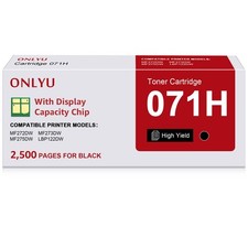 ONLYU Compatible for Canon 071H 071 Black Toner Cartridge 2500 Pages picture