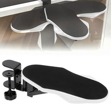 Computer Arm Rest For Desk 180 Swivel 90 Foldable Desk Extender Tray White picture