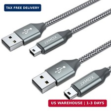Mini USB Cable, (10ft 2 Pack) USB 2.0 Type A Male to Mini B Charging Cord picture