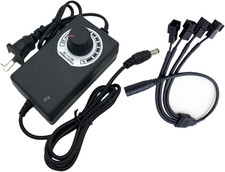 12V PC Fan Speed Controller, Fan Power Supply 100-240V AC to 3-12V DC 36W picture