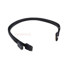 Slimline Cablecy Slim SAS 4.0 SFF-8654 8i 74pin to Dual SFF-8087 SAS Cable 0.5m picture