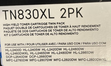NEW GENUINE - BROTHER TN830XL BLACK TONER 1 of a 2 pack in generic 760 box picture