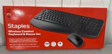 Staples Wireless Comfort Keyboard and Mouse Bundle, Plug & Play QWERTY Black EUC picture