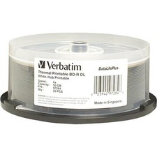 Verbatim 97284 BD-R DL 50GB 6x Thermal Printable 25 Pack picture