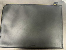 WP Standard TRACE3 Black full grain Leather Padded Sleeve Case for 13 in Laptop picture