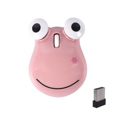 Justdfine 2.4G Wireless Mouse Cute Frog Computer Bluetooth Pink  picture