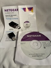 NETGEAR A6100 AC600 Dual-Band USB 2.0 Compatible W/N Works With Any Wifi Adapter picture