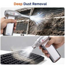 GRAY - SEAUTO COMPRESSED AIR DUSTER-125,000 RPM CORDLESS ELECTRIC AIR DUSTER, picture