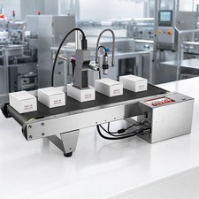 Automatic Inkjet Coding Machine w/ Mini Conveyor Belt 2-12.7mm For QR Codes Logo picture