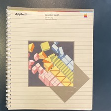 Apple II Quick File II User Manual Spiral-Bound Guide Vintage Computer Book picture