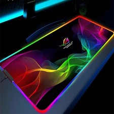 Black Mouse Pad Asus Rgb Gaming Mause Mat Anime Mats Gamer Rug Pc Xxl Cute Pads  picture