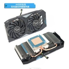 1x DIY Graphics Card Cooler for Quadro RTX A4000 Graphics Card Cooler Dual fans picture
