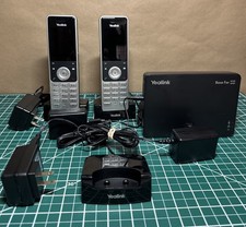 Lot Yealink 2- W56H Cordless IP DECT Phones  + W56P Base Station – VoIP System picture