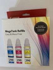 CANON INK 1596C005 GI-290 CMY Mega Tank Refills G1200 G2200 G3200 G4210 picture