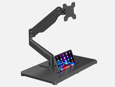 Gas Spring Single Monitor Desk Mount with Base – Suptek Stand VESA 75/100 picture