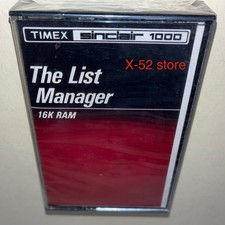 Timex Sinclair 1000 The List Manager vintage cassette tape software 16K Ram NEW picture