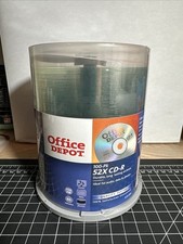 Office Depot CD-R 52x 700MB 80-Minute 100 Pack Blank Recordable NEW SEALED picture