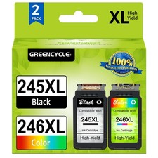 greencycle PG245XL CL246XL Ink Cartridge Replacement for Canon PG-245XL CL-24... picture