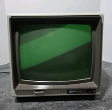 Vtg RETRO Zenith Data Systems Computer Monitor ZVM-123 Powers On, Parts/repair picture