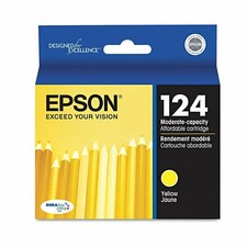 NEW Epson 124 T1244 Yellow Ink Cartridge T124420 Genuine  picture