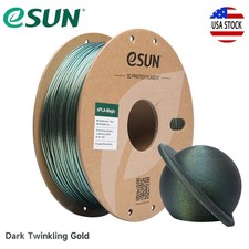 eSUN PLA 3D Printers Filament 1.75mm 1kg/Spool Magic Dark Twinkling Gold Models picture