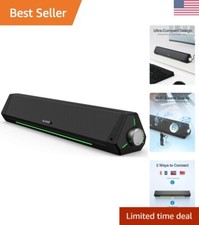 Bluetooth Computer Soundbar - HiFi Stereo - USB Powered - Slim Compact Design picture