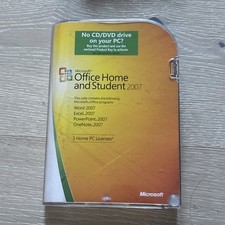 Microsoft MS Office 2007 Home and Student for 3 PCs Full English New Sealed  picture