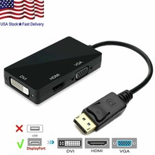 3 In 1 Displayport DP Male To HDMI/DVI/VGA Female Adapter Converter Cable LOT picture