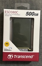 Transcend ESD380C 500GB USB 3.2 Gen 2x2 Portable External SSD Green picture