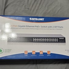 Intellinet IPS-24G02-370W 24-Port Gigabit PoE+ Switch 2 SFP Rack Mount picture
