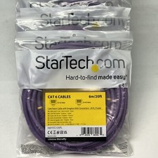 StarTech 20ft RJ-45 M/M Cat6 Snagless Patch Cable 10 Pack Purple | USA Seller picture