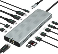 USB-C Docking Station - 14/1 - Triple Display - 2.5 RJ45 - DP/HDMI - Data Card picture