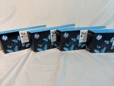 Lot Of 4 HP 764 300ml Inks. (2)BLK, (1)CYAN, (1)Magenta. Exp 2023-2026 Unopened picture