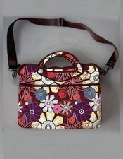 ie Laptop Computer Travel Bag Floral Removable Shoulder Strap & Handles, Zipper picture