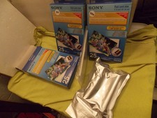 Qt3 SONY SVM-25LS Color 4x6 Printing Pack Paper Cartridge Set Post Card 75 Total picture