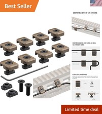M-LOK Cable Management Clips 8-Pack - Durable Polymer Wire Guides - Black Tan picture