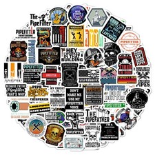 100Pcs Funny Pipefitter Stickers for Hard Hat, Pipefitter Hardhat Stickers, Cool picture