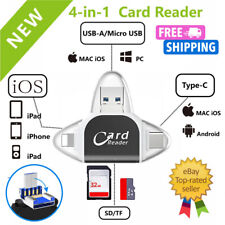 Multi-Port 4 in1 Universal SD TF Card Reader For iPhone, MacBook,Samsung Android picture