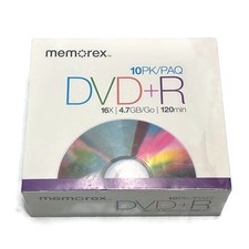 DVD+R Memorex 10pk 16x 4.7GB/GO 120Min NEW SEALED picture