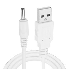3.3ft USB A Type 3.5 x 1.35mm Straight Head Power Connector White picture