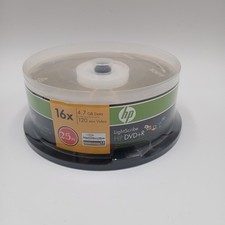 NEW HP LightScribe DVD+R 16X 4.7GB 120 Mins 25 Pack DVDs FACTORY SEALED picture