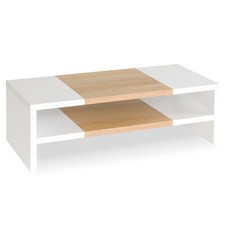 Wooden 2 Tiers Desktop Monitor Stand Riser 20 Inch Printer Stand with Storage  picture