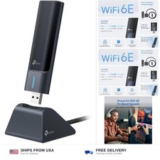 TP-Link USB WiFi 6E Adapter for Desktop PC,AXE3000 Tri-Band USB WiFi Dongle picture