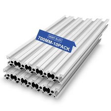 SeekLiny 10Pcs T Slot 2020 Aluminum Extrusion Profile 700mm Silver picture
