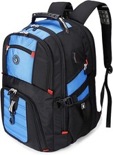 Extra Large 50L Travel Laptop Backpack with USB Charging Port, Blue picture