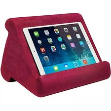 ONTEL BURGANDY PILLOW PAD TABLET STAND, 3 VIEWING MULTI-ANGLE - BURGUNDY picture