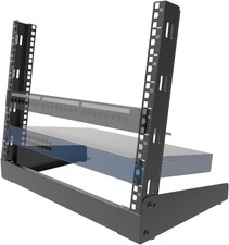 JINGCHENGMEI 8U Desktop Server Rack 2-Post Free Standing Tabletop 8U, Black  picture