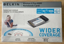 Belkin F5D9010 802.11g MIMO Notebook Card Wireless G LAN PCMCIA Adapter Sealed.  picture